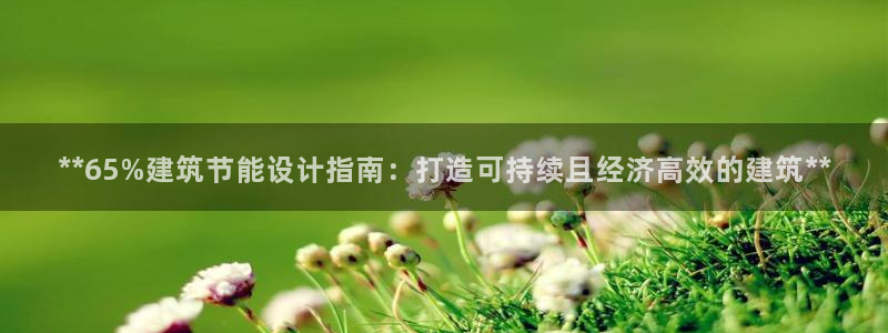 e尊国际官网app：**65%建筑节能设计指南：打造可持续且经济高效的建筑**