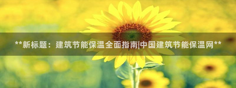 e尊国际-e尊国际官网：**新标题：建筑节能保温全面指南|中国建筑节能保温网**