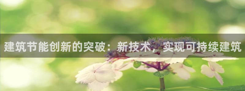 e尊国际官方网站：建筑节能创新的突破：新技术，实现可持续建筑