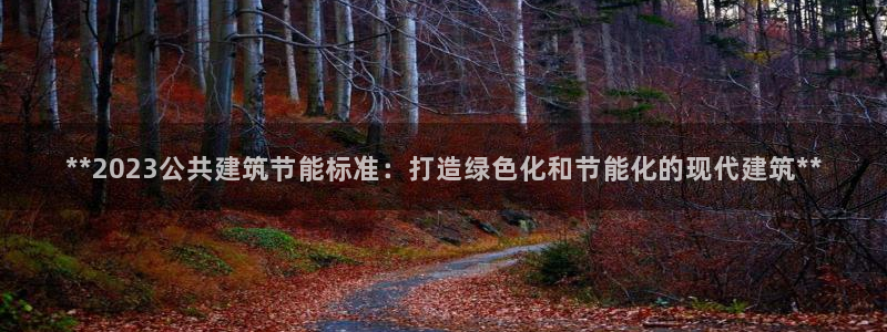 e尊国际官网·网址：**2023公共建筑节能标准：打造绿色化和节能化的现代建筑**
