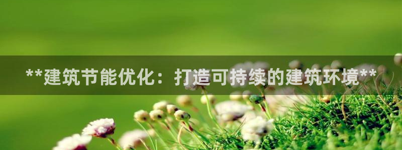 e尊体育：**建筑节能优化：打造可持续的建筑环境**