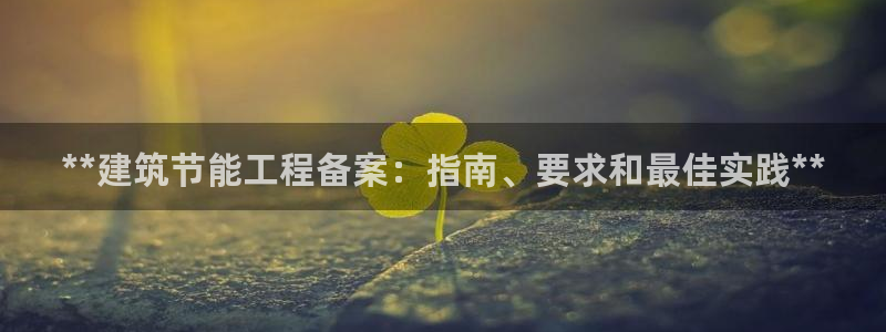 e尊国际平台：**建筑节能工程备案：指南、要求和最佳实践**