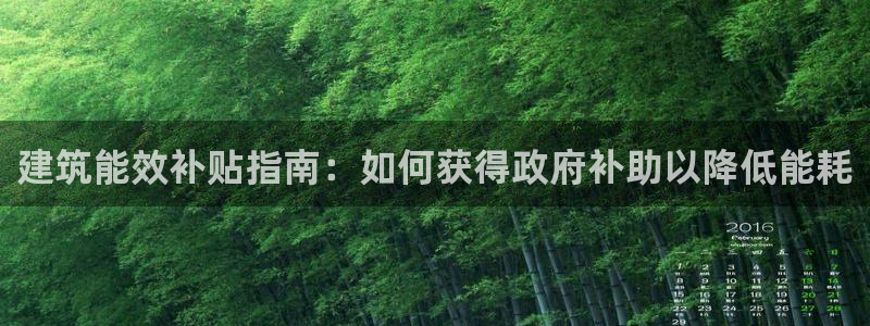 e尊平台：建筑能效补贴指南：如何获得政府补助以降低能耗
