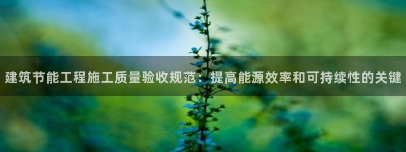 e尊国际娱乐官网下载：建筑节能工程施工质量验收规范：提高能源效率和可持续性的关键