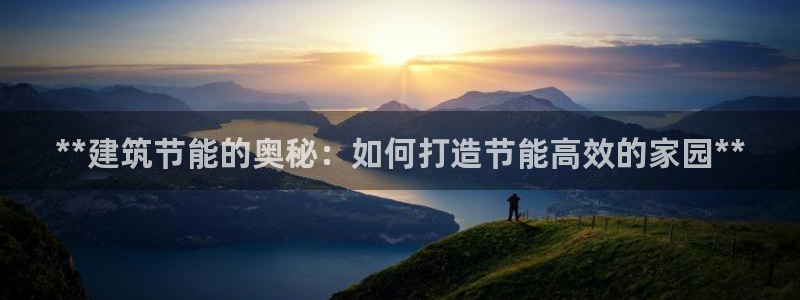 e尊电竞：**建筑节能的奥秘：如何打造节能高效的家园**