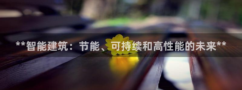 e尊国际-可可计划：**智能建筑：节能、可持续和高性能的未来**