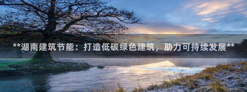 尊亿游戏国际官网：**湖南建筑节能：打造低碳绿色建筑，助力可持续发展**