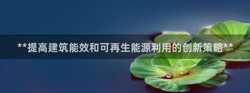 e尊官网：**提高建筑能效和可再生能源利用的创新策略**