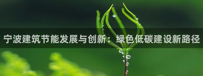 e尊体育：宁波建筑节能发展与创新：绿色低碳建设新路径
