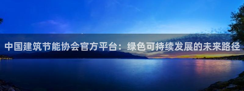 e尊国际客户端下载：中国建筑节能协会官方平台：绿色可持续发展的未来路径