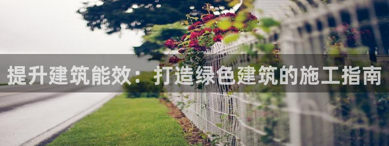 e尊国际平台：提升建筑能效：打造绿色建筑的施工指南