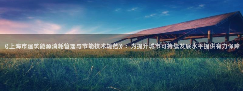 e尊国际官网app：《上海市建筑能源消耗管理与节能技术规范》：为提升城市可持续发展水平提供有力保障