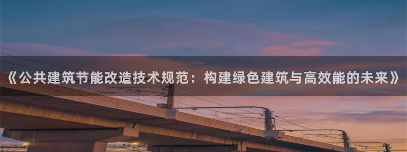 e尊国际app：《公共建筑节能改造技术规范：构建绿色建筑与高效能的未来》