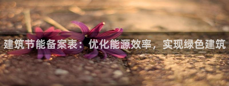 e尊电竞：建筑节能备案表：优化能源效率，实现绿色建筑