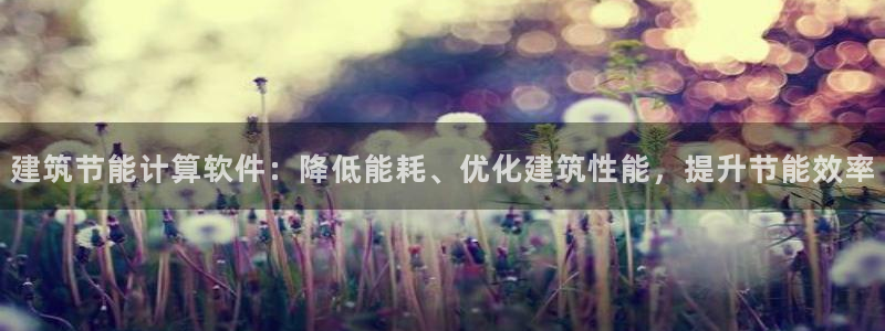 谁知道e尊国际的网址：建筑节能计算软件：降低能耗、优化建筑性能，提升节能效率
