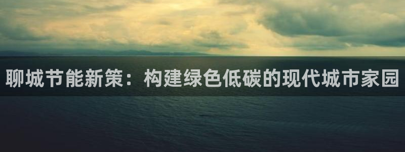 e尊国际-可可计划：聊城节能新策：构建绿色低碳的现代城市家园