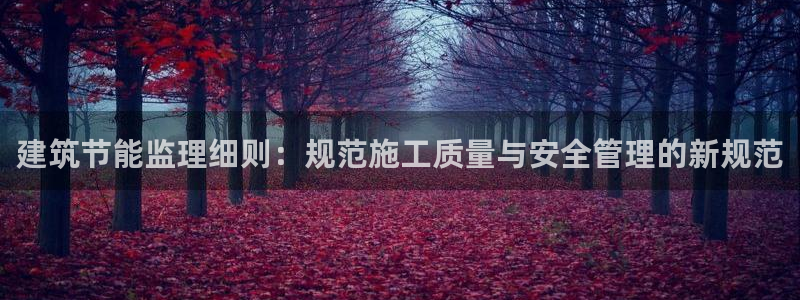 e尊国际平台：建筑节能监理细则：规范施工质量与安全管理的新规范