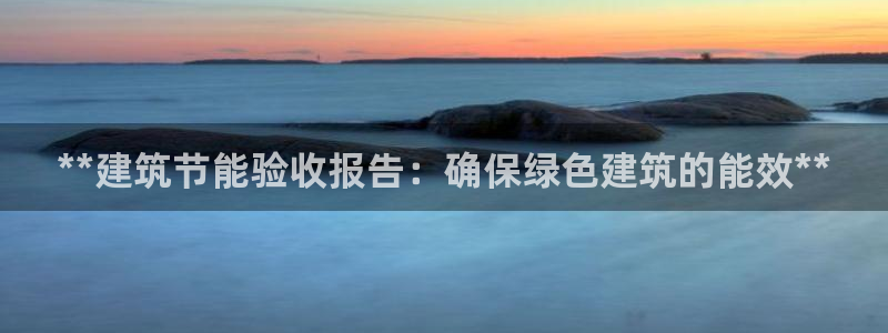 E尊国际：**建筑节能验收报告：确保绿色建筑的能效**